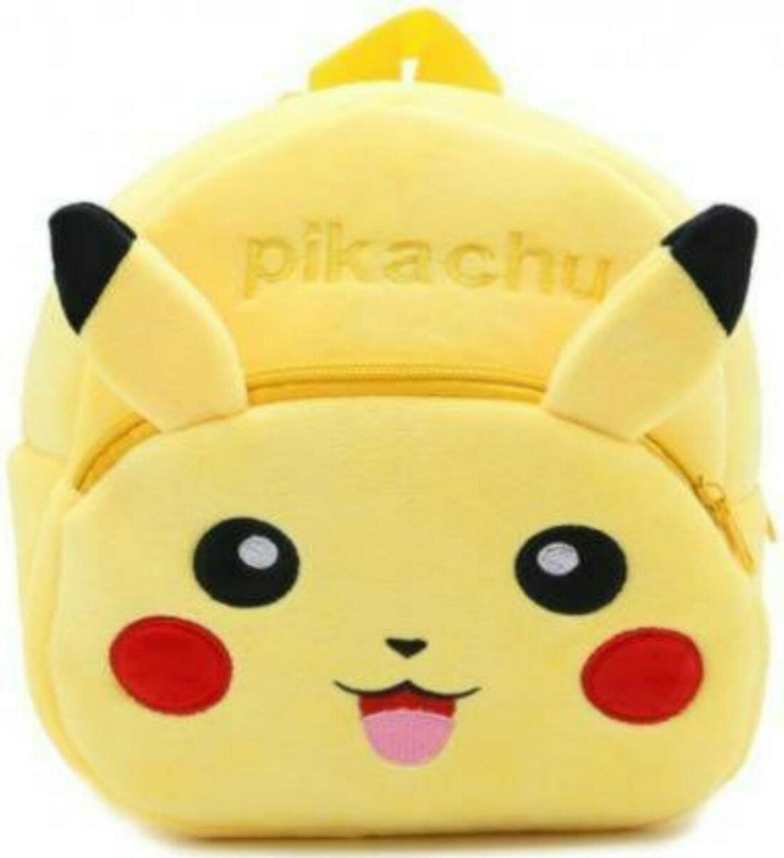 Pikachu Soft Material Cartoon Backpack - School Bag for Kids and Toddlers